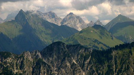 Deutschland, Allgäu: Blick von Fellhorn